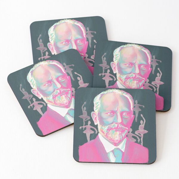 Item preview, Tchaikovsky Colorful Portrait with Ballet Dancers designed and sold by Stable-Camp-Rd.