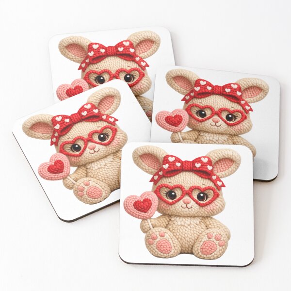Item preview, Valentine's Faux Yarn Rabbit designed and sold by KC's.