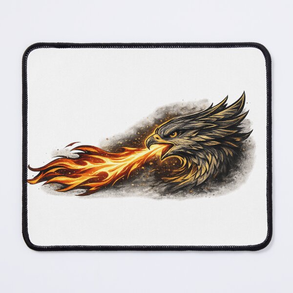 Item preview, Fire Falcon Illustration – Powerful Bird of Prey Fantasy Art designed and sold by theleocreator.
