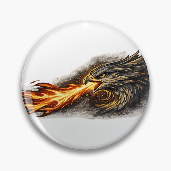 Item preview, Fire Falcon Illustration – Powerful Bird of Prey Fantasy Art designed and sold by theleocreator.