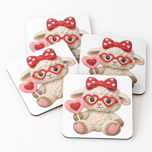 Item preview, Valentine's Faux Yarn Sheep designed and sold by KC's.