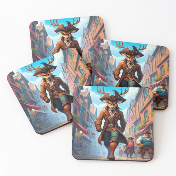 Item preview, Pirate Deer Among the Old Town Crowd designed and sold by nikkolaus.