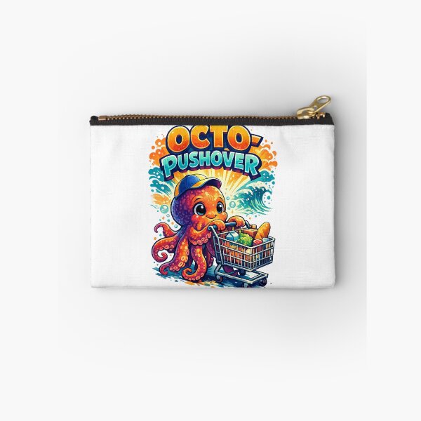 Item preview, Octo-Pushover – Funny Octopus Shopping Cart Pun Art designed and sold by StrayaDesign.