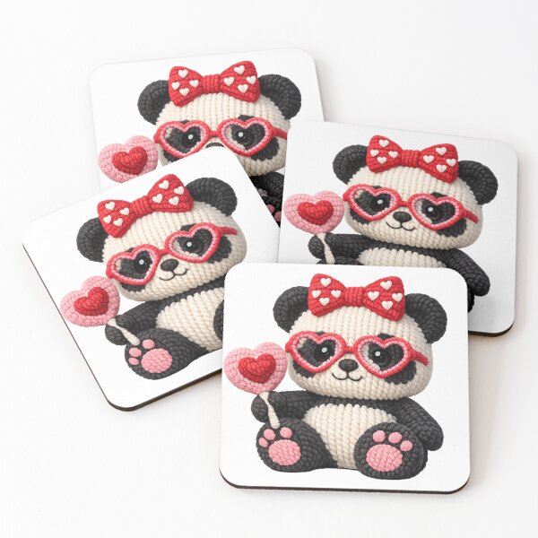 Item preview, Valentine's Faux Yarn Panda designed and sold by KC's.