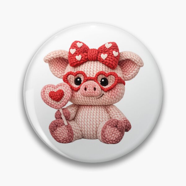 Item preview, Valentine's Faux Yarn Pig designed and sold by KC's.