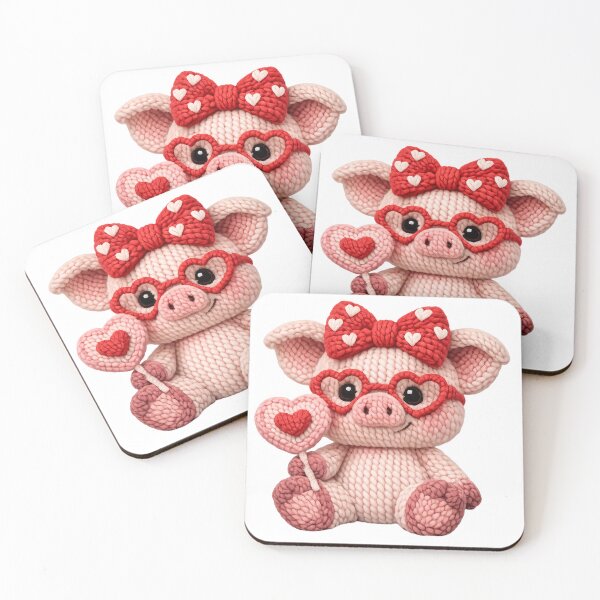 Item preview, Valentine's Faux Yarn Pig designed and sold by KC's.
