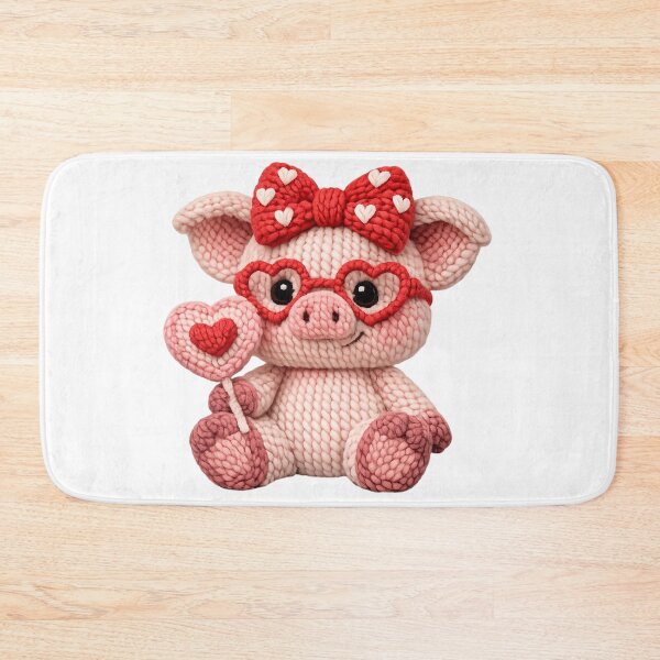 Item preview, Valentine's Faux Yarn Pig designed and sold by KC's.