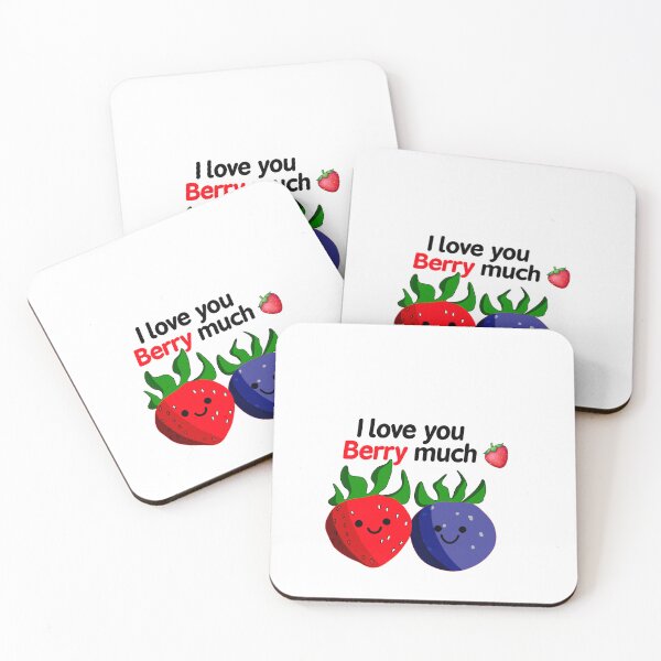 Item preview, I Love You Berry Much   Cute Strawberry Pun designed and sold by iMichaellD.