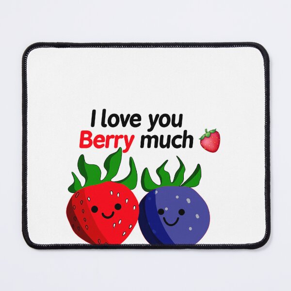 Item preview, I Love You Berry Much   Cute Strawberry Pun designed and sold by iMichaellD.