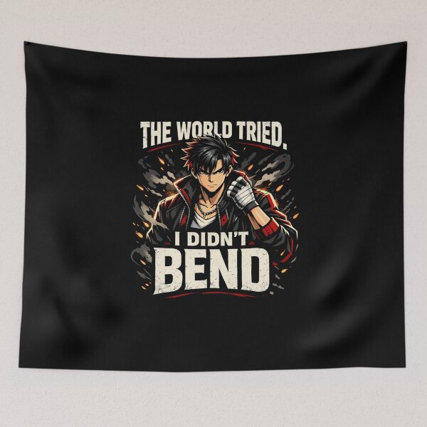 Item preview, Stoic Warrior Dark Manga Aesthetic - The World Tried I Didn't Bend - Distressed Anime Pump Cover designed and sold by SoulFlex.