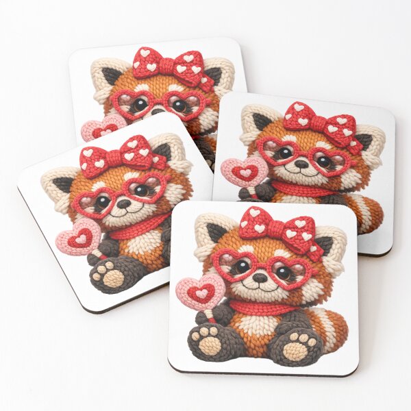Item preview, Valentine's Faux Yarn Red Panda designed and sold by KC's.