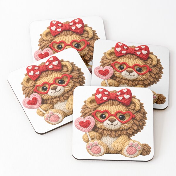 Item preview, Valentine's Faux Yarn Lion designed and sold by KC's.