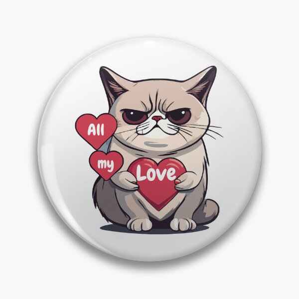 Item preview, Cranky Cat Love designed and sold by Delfyn Studios.