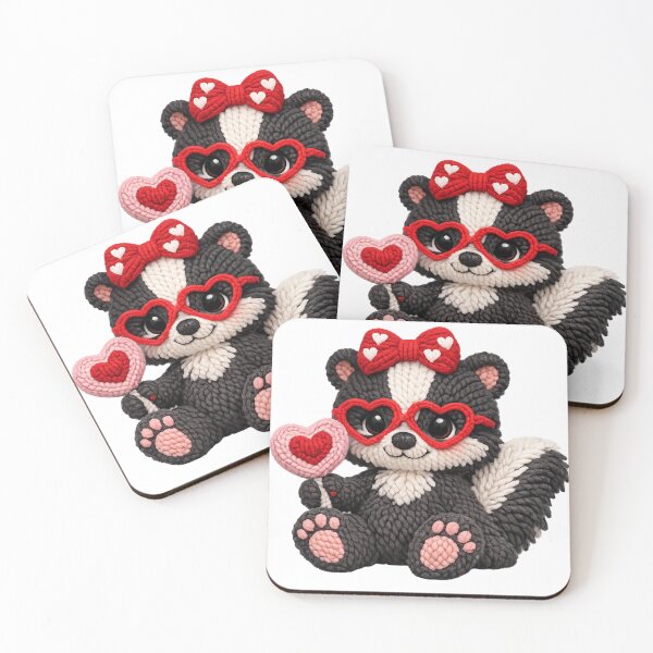 Item preview, Valentine's Faux Yarn skunk designed and sold by KC's.