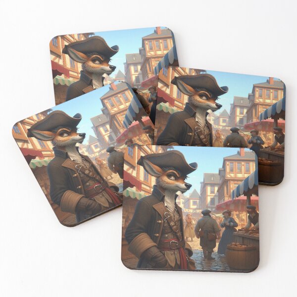 Item preview, Pirate Deer In a Crowded Street Market designed and sold by nikkolaus.