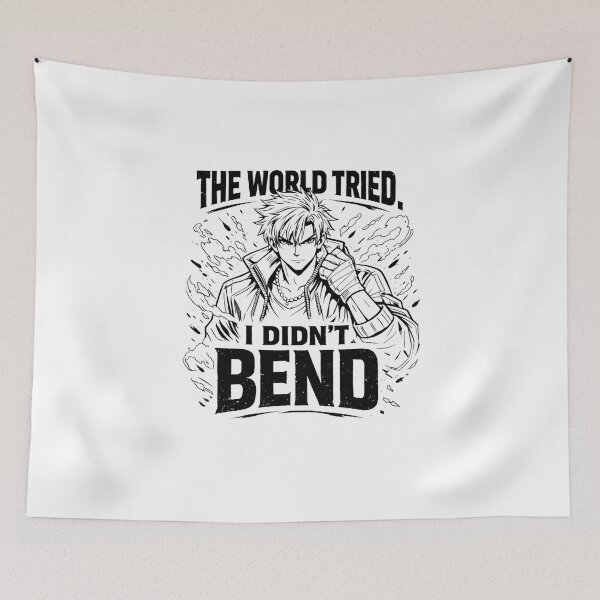 Item preview, The World Tried I Didn't Bend - Dark Anime Streetwear designed and sold by SoulFlex.