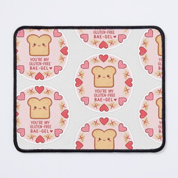 Item preview, Funny Gluten Free Valentine Bae-gel Sticker designed and sold by Zero-Crumb-Zone.