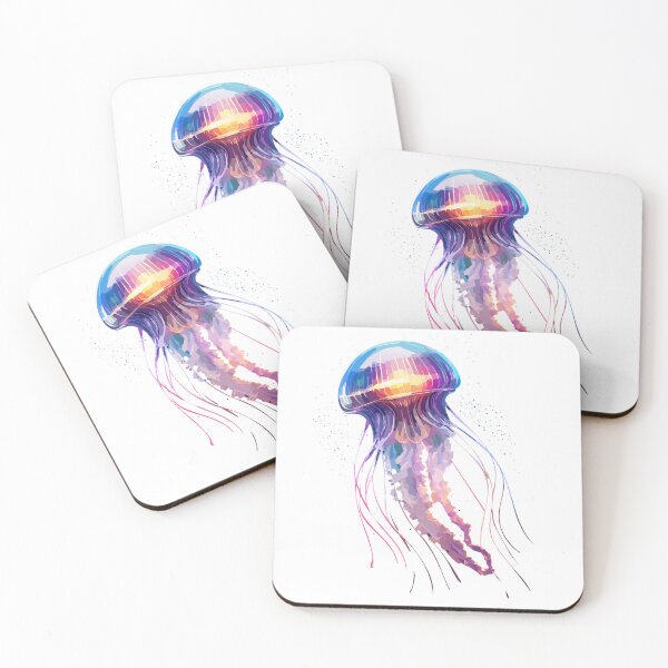 Item preview, Glass Muse: Neon Multicolored Jellyfish designed and sold by nautilusmarket.