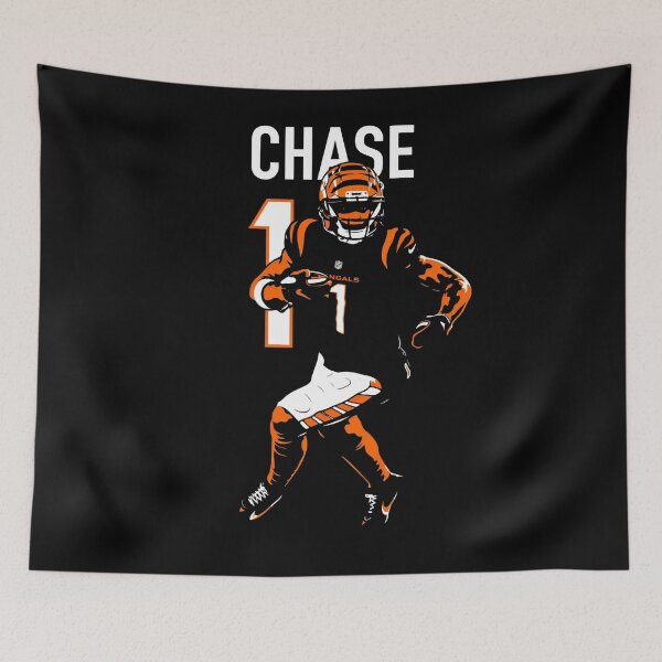 Item preview, Ja'Marr Chase Cincinnati #1 Football Art designed and sold by TheArtOfCar.