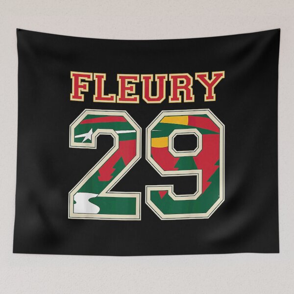 Item preview, Fleury 29 Wild Goalie Flower Minnesota Pro Ice Hockey designed and sold by Eman-Shop.