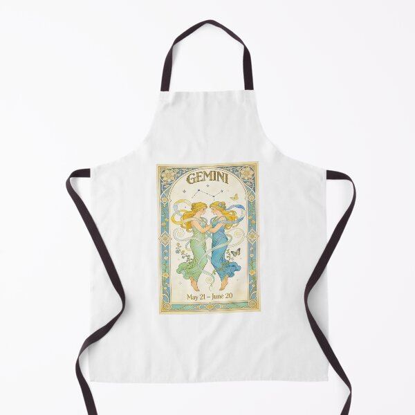 Item preview, Gemini Zodiac Art Nouveau Poster designed and sold by apixelwall.