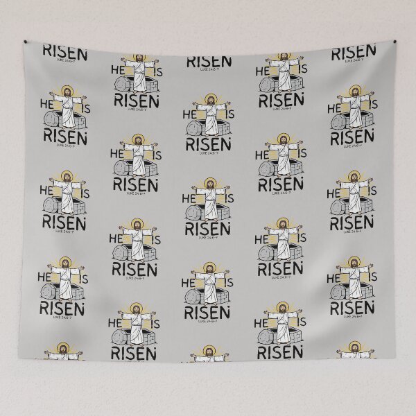 Item preview, Jesus Resurrection He Is Risen Luke 24 6-7 Christians Easter designed and sold by Forevermore.