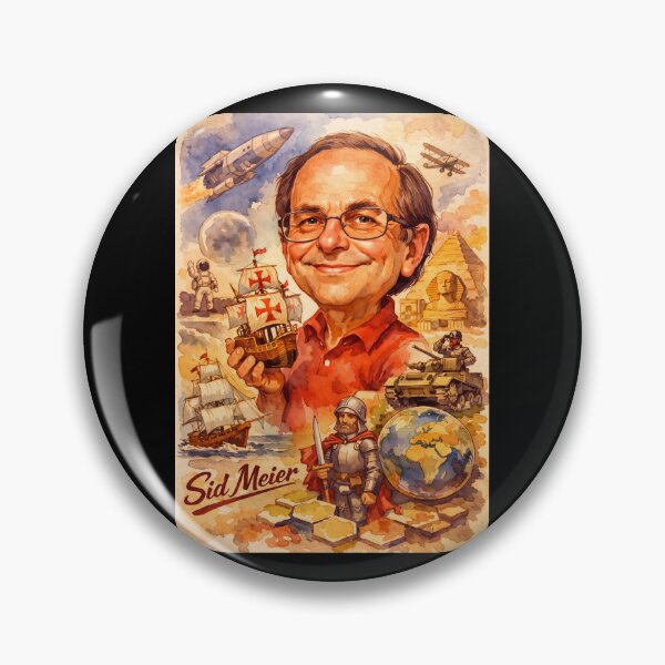 Item preview, Sid Meier designed and sold by Sarcastic designs.