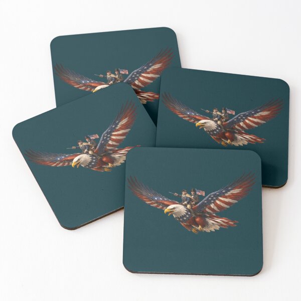 Item preview, Washington and Lincoln on Bald Eagle designed and sold by Create Nest.