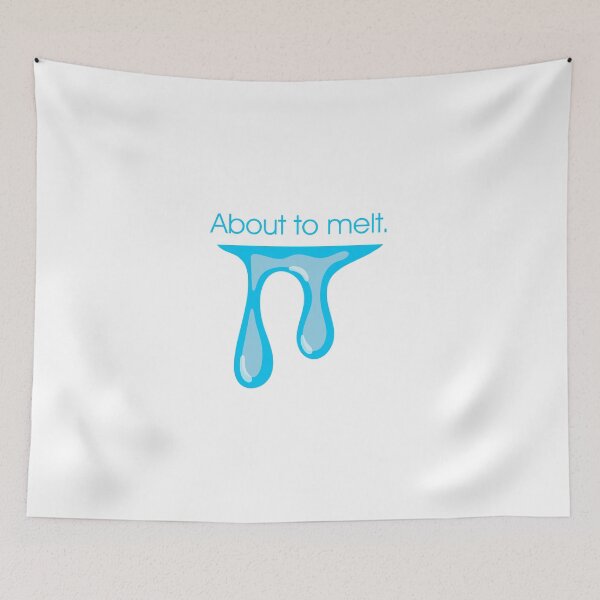 Item preview, About to Melt - Minimalist Blue Drip Illustration designed and sold by AIRATH.