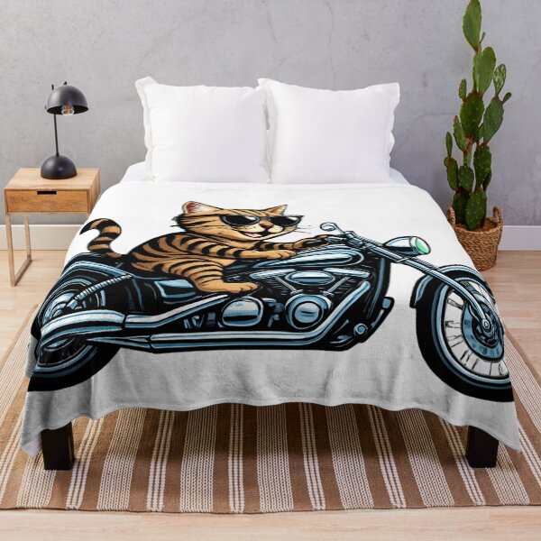 Item preview, Cool Tabby Cat Biker – Bold Cartoon Motorcycle Art with Attitude designed and sold by Chippychips1.