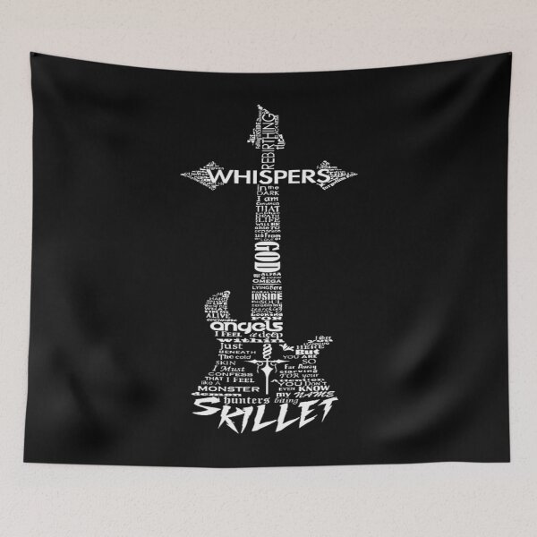 Item preview, Skillet Guitar Typography On Black designed and sold by eshovip.