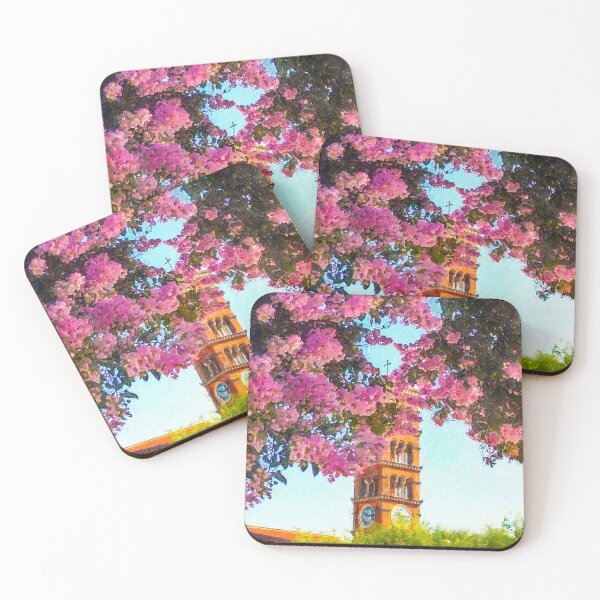 Item preview, Church Bell Tower Framed By Pink Blossoms designed and sold by CMi-Designs.
