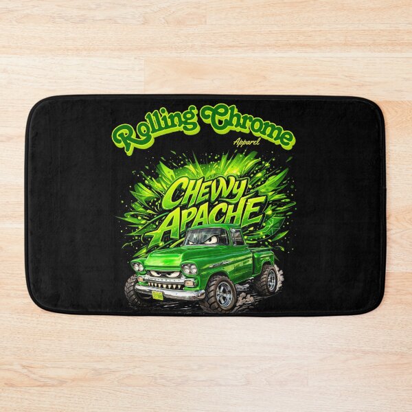 Item preview, Green Chevy Apache Cartoon image designed and sold by rharrisphotos.