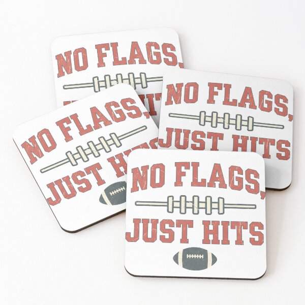 Item preview, No Flags Just Hits – Funny Retro Football Humor designed and sold by DIRTYSKETCHH.