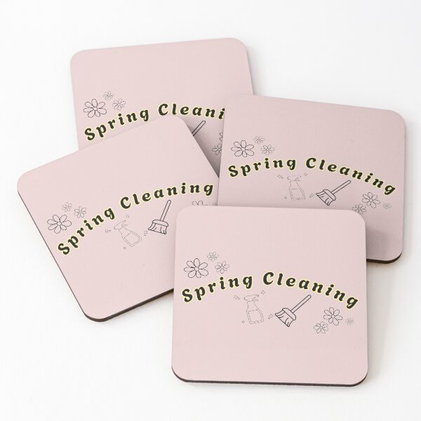 Item preview, Spring Cleaning Flowers Yellow Text Stickers Prints Posters Wall Art Magnet Home Coffee Cup Decoration TShirt Stationary Notebook Magnet Hat Kitchen Work School Office Redbubble Shop designed and sold by Saritas Boutique Shop.