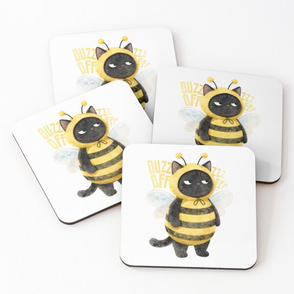 Item preview, Black Cat Buzz Off Bee designed and sold by chillaxcats.