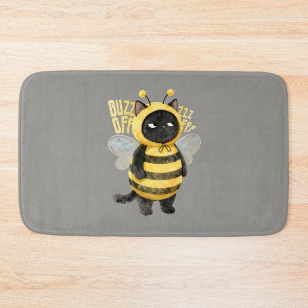 Item preview, Black Cat Buzz Off Bee designed and sold by chillaxcats.