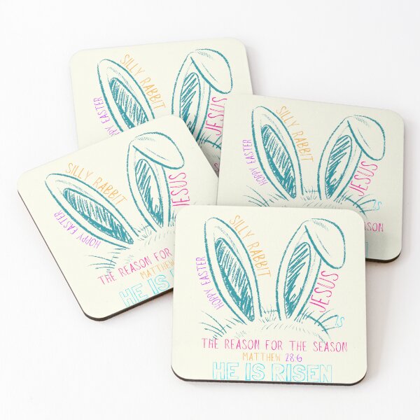 Item preview, Silly Rabbit, Hoppy Easter Bunny Ears, Jesus Is The Reason For The Season, He Is Risen, Matthew 286, Bright Colors designed and sold by Forevermore.