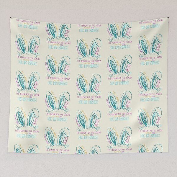 Item preview, Silly Rabbit, Hoppy Easter Bunny Ears, Jesus Is The Reason For The Season, He Is Risen, Matthew 286, Bright Colors designed and sold by Forevermore.