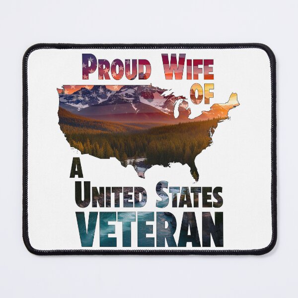 Item preview, Proud Wife of a United States Veteran - Scenic USA Map Graphic designed and sold by JamesLimborg.