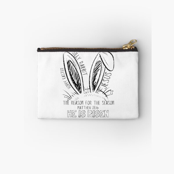 Item preview, Silly Rabbit, Hoppy Easter Bunny Ears, Jesus Is The Reason For The Season, He Is Risen, Matthew 286, Black designed and sold by Forevermore.