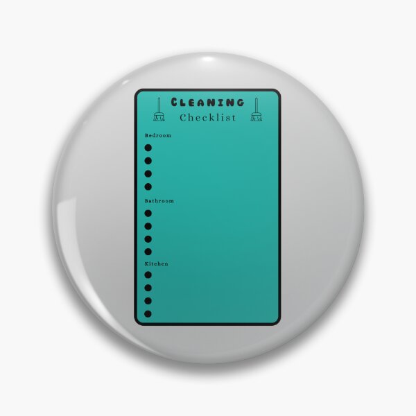 Item preview, Cleaning Checklist Home Text Organize Stickers Prints Posters Wall Art Magnet Home Coffee Cup Decoration TShirt Stationary Notebook Magnet Hat Kitchen Work School Office Redbubble Shop designed and sold by Saritas Boutique Shop.
