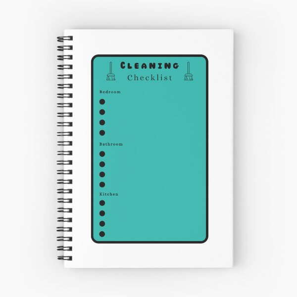 Item preview, Cleaning Checklist Home Text Organize Stickers Prints Posters Wall Art Magnet Home Coffee Cup Decoration TShirt Stationary Notebook Magnet Hat Kitchen Work School Office Redbubble Shop designed and sold by Saritas Boutique Shop.