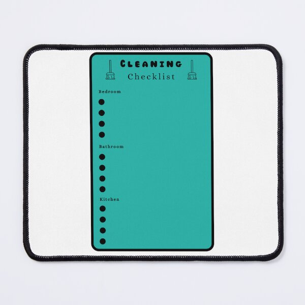 Item preview, Cleaning Checklist Home Text Organize Stickers Prints Posters Wall Art Magnet Home Coffee Cup Decoration TShirt Stationary Notebook Magnet Hat Kitchen Work School Office Redbubble Shop designed and sold by Saritas Boutique Shop.
