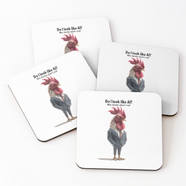Item preview, Do I look like AI?- Imaginary business chicken designed and sold by davidartcorner.