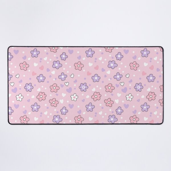 Item preview, Kawaii Pastel Floral Heart - Pink & Purple seamless pattern designed and sold by FashioonTrends.