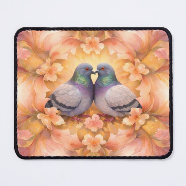 Item preview, Pigeon Love – Romantic Watercolor Birds in a Floral Dream designed and sold by Colorshow-relax.