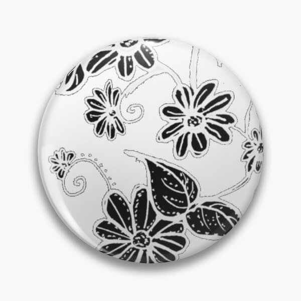 Artikelvorschau, Schwarz-weiße Blumenskizze, einzigartig, neu und frühlingshaft entworfen und verkauft von Uplifting Vib'n Design and Decor .