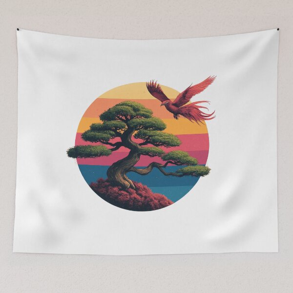 Item preview, Retro Bonsai & Phoenix Dojo Karate Art – Vintage Japanese Martial Arts Design designed and sold by Chippychips1.