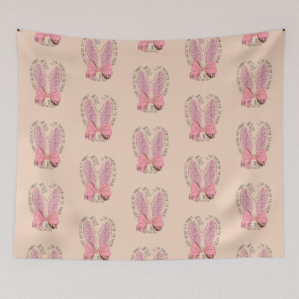 Item preview, Silly Rabbit, Hoppy Easter Bunny Ears, Jesus Is The Reason For The Season, He Is Risen, Matthew 286, Coquette, Pink Leopard designed and sold by Forevermore.